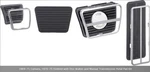 1969-75 Camaro, Firebird Complete Replacement Pedal Set, W/disc Brakes, Manual. Fixed Price $59.65.