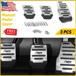 3 Silver Non-slip Manual Car Transmission Brake Foot Pedal Pad Cover With Screws. Fixed Price $11.99.