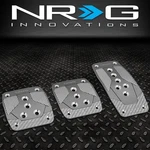 Nrg PDL-400GM Mt Aluminum Foot Pedal Pad Cover Plates Set W/carbon Fiber Trim. Fixed Price $28.00.