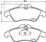 Mintex Front Brake Pad Set Fits Mercedes Vw Dodge. Fixed Price $38.10.