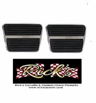 68-79 Corvette **clutch & Brake** (pair) Pedal Pad W/ Stainless Steel Trim. Fixed Price $24.95.