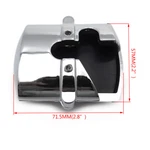 Chrome Brake Pedal / Heel Shift Cover Black Rubber Pads. Fixed Price $5.99.