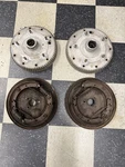 Porsche 356 Front Brake Drums Backing Plates Shoes. Fixed Price $900.00.