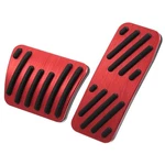 Autohaux 1SET Brake Pedal Pad Gas Accelerator 5.35"X2.13", Red, Black. Fixed Price $35.10.