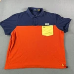 Polo Ralph Lauren Shirt Mens 2XL Summit Classic Fit Zip Pocket Orange Colorblock. Fixed Price $22.02.