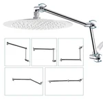 Imbremy 16 Inch Shower Head Extension Arm, Solid Brass Height Angle Adjustable. Fixed Price $32.99.