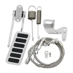 Universal Street Hot Rod Aluminum Gas Pedal + 24" Ss Throttle Cable & Spring Set. Fixed Price $53.66.