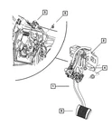 Genuine Mopar Brake Pedal And Pad 4779556AC. Fixed Price $7.56.