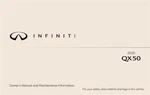 2025 Infiniti QX50 Owner's Manual. Fixed Price $60.00.