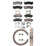 Front Brake Pads Rear Parking Shoes Kit For Gmc Sierra 1500 Safari Yukon 1999-20. Fixed Price $91.04.