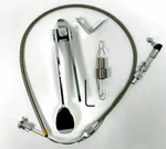 Hot Rod Chrome Spoon Throttle Pedal Kit W/ 24" Ss Braided Cable, Return Spring. Fixed Price $62.95.