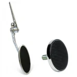 Oval Firewall Mount Gas Pedal, Round Brake Pad Chromed Billet ASC7AD68. Fixed Price $159.95.