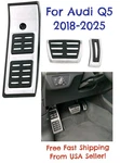 For Audi Q5 Fy 2018 - 2025 Sport Pedal Covers 3 Pcs Set Footrest Brake Gas. Fixed Price $89.99.