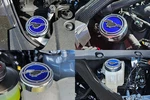 2015-2025 Mustang Fluid Cap Cover Automatic Transmissions Only, Pony Logo 4PC. Fixed Price $121.86.