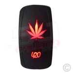 50 Cal On/off Switch 420 Leaf Red Light Waterproof Utv Car Truck Boat Sand Rail. Fixed Price $19.99.