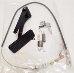 Street Hot Rod Universal Black Aluminum Gas Pedal 24" Throttle Cable Spring Set. Fixed Price $1086.52.