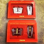 Momo Aluminum Non Slip Auto 2 Color Black And Silver Pedal Cover - Pads Only. Fixed Price $39.99.