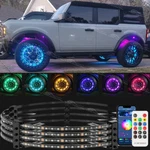 4X Ford Bronco Sport 17.5" Rgb Led Wheel Ring Rim Lights W/brake Turn Signal. Fixed Price $129.14.
