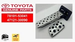 Toyota Oem 78101-53041 47121-30090 Lexus Gs F-sport Aluminum Pedal Set Jdm. Fixed Price $94.39.