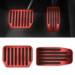Qqwd 2PCS Car Pedal Covers For Tesla Model 3/Y Accessories, Aluminum Red. Fixed Price $20.51.