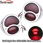2X Chrome Rear Brake Red Taillight Ford Model Rat Rod Duolamp Chopper. Fixed Price $46.95.