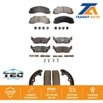 Front Rear Ceramic Brake Pads And Parking Shoes Kit Ford F-150 KTN-100818. Fixed Price $114.79.
