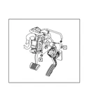 Genuine Mopar Accelerator Pedal 68003662AB. Fixed Price $158.00.