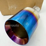 New Blue Flame Big Exhaust Tip 2.5IN Inlet 9IN Length Angle Cut Double Wall. Fixed Price $55.00.