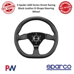 Sparco 3-SPOKE Monza L550 Series Street Racing Black Suede Steering Wheel. Fixed Price $285.00.