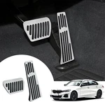 Matte Silver Aluminum Brake Gas Foot Pedal Pads Set Fits 14-18 F15 F16 X5 X6. Fixed Price $48.00.