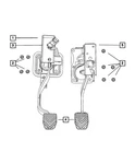 Genuine Mopar Brake Pedal 5105522AG. Fixed Price $8.24.