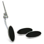Oval Firewall Mount Gas Pedal, Lg Brake & Clutch Pad Chromed Billet. Fixed Price $199.95.