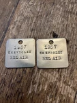 (2) 1957 Chevrolet Bel Air Brass Key Fobs. Fixed Price $29.90.