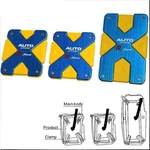 Car Manual Transmission Sports Pedal Pads Yellow Deep Blue X 3 Pieces. Fixed Price $21.85.