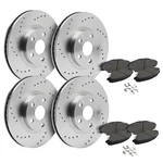 Front & Rear Drilled Brake Rotors + Pads For 2012-2015 Vw Passat. Fixed Price $210.32.
